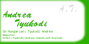 andrea tyukodi business card